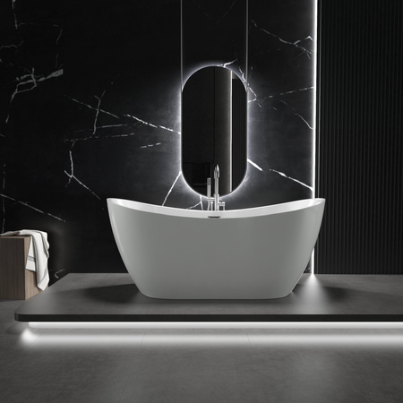 VOĽNE STOJACA AKRYLOVÁ VAŇA GRACE 150×75×72 BIELA