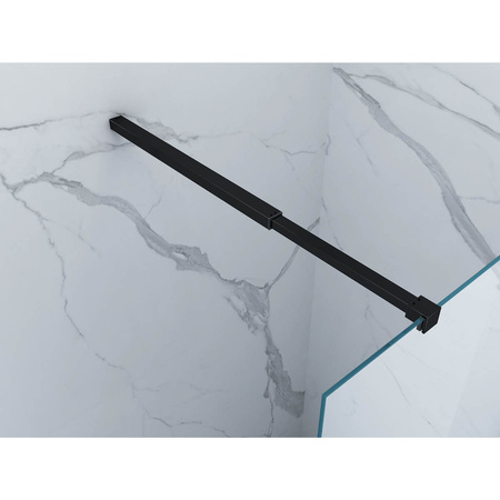 SPRCHOVÁ STENA WALK-IN 90x200 TRANSPARENTNÁ ČIERNA