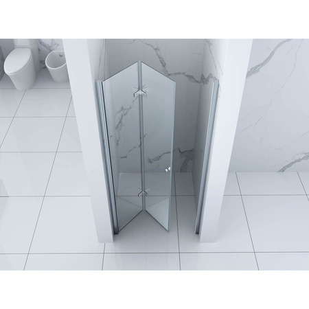 SKLADACIE SPRCHOVÉ DVERE BOSTON - 190 X 90 CM CHRÓM