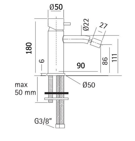 BIDETOVÁ BATÉRIA BELLA STOJACA S-1118B ČIERNA