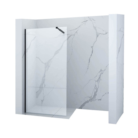 SPRCHOVÁ STENA WALK-IN 80x200 TRANSPARENTNÁ ČIERNA