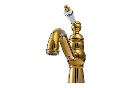 UMÝVADLOVÁ BATÉRIA PALOMA STOJACA NÍZKA RETRO S-1109G ZLATÁ