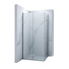 SPRCHOVÝ KÚT BAXLER ŠTVORCOVÝ TRANSPARENTNÝ - 90X90X190 CHRÓM