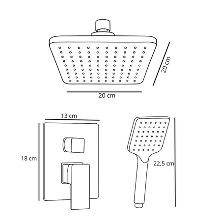 PODOMIETKOVÁ SPRCHOVÁ SÚPRAVA BASILIO S-1103G V3 ZLATÁ