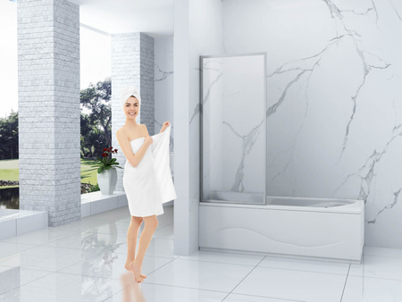 SPRCHOVÁ ZÁSTENA VESTON 1-KRÍDLOVÁ 60X150 FIX CHRÓM