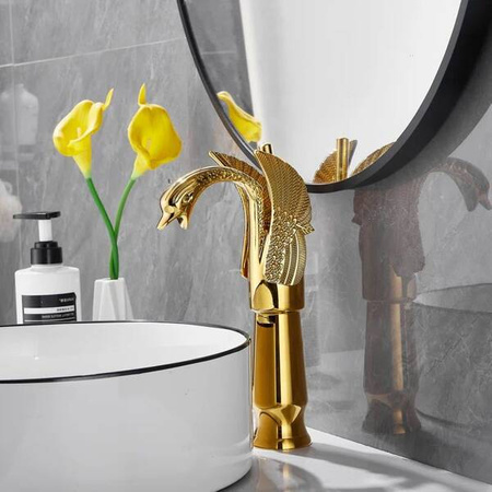 UMÝVADLOVÁ BATÉRIA SWENNA VYSOKÁ RETRO S-1178G ZLATÁ